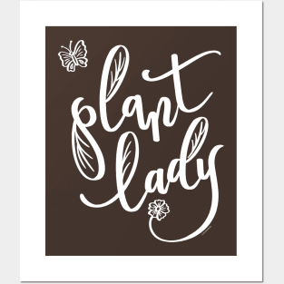 Plant Lady Hand Lettered Illustration Design Posters and Art